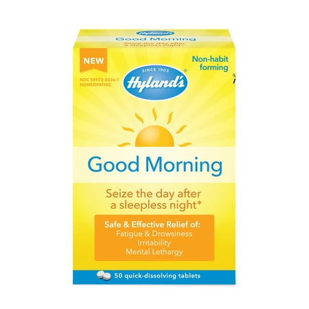 Hyland's Good Morning Tablets, Natural Relief of Fatigue and Drowsiness, 50