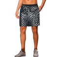 thumbnail image 5 of INSPIRE CHIC Argyle Sequin Shorts for Men's Metallic Elastic Waist Disco Shiny Hot Shorts with Pocket 28 Silver, 5 of 5