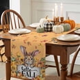 thumbnail image 3 of Thanksgiving Rabbit Table Runner, Autumn Thanksgiving Kitchen Dining Table Decoration for Home Party Decor 13x72 Inches, 3 of 9