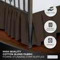 thumbnail image 5 of Ruffled Bed Skirt with Split Corners - Twin XL, Brown, 14 Inch Drop Dorm Bedskirt (Available in and 14 Colors) - Blissford Dust Ruffle, 5 of 7