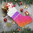 thumbnail image 6 of Custom Yellow Purple Glitter Christmas Stockings Christmas Presonalized Large Stocking Sock, Set of 1 Xmas Party Winter Decor Candy Bag Family Holiday Gift, 17.7 Inch, 6 of 7