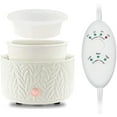 thumbnail image 3 of Wax Melt Warmer for Scented Wax Melts 3-in-1 Electric Ceramic Candle Wax Warmer Burner Fragrance Wax Melter for Home Office Bedroom Gift & Decor (Leaf), 3 of 6