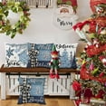 thumbnail image 6 of 4PCS Christmas Throw Pillow Covers 18x18 Inch, Blue Snowflake Winter Holiday Wishes Pillow Cases Christmas Trees Seasonal Cushion Covers for Home Sofa Couch Outdoor Decoration, 6 of 6