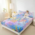 thumbnail image 4 of Manfei Watercolor Cartoon Mermaid Bed Sheets Twin,Ocean Coral Starfish Bedding Twin Size,Magic Sealife Animal Sheet Set Twin For Girls,Super Cozy Bedroom Decoration,3-Piece, 4 of 7