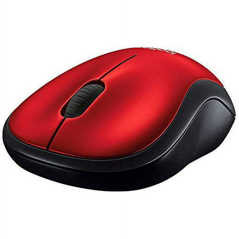 Logitech M185 Wireless Mouse, Mini Tracking, 1000 DPI 12-Month with Life, Laptop Battery Optical - Mac, PC, with USB Ambidextrous, Compatible 2.4GHz Red Receiver