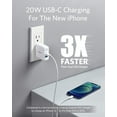 thumbnail image 2 of Anker 32W 2 Port Charger with 20W USB C Power Adapter, PowerPort PD 2 with Foldable Plug, White, 2 of 7