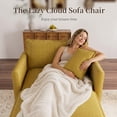 thumbnail image 5 of Muumblus Oversized Lounge Chair with Ottoman, Plush Cloud Accent Armchair for Living Room, Bedroom, Yellow Chenille, 5 of 10