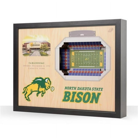YouTheFan NCAA North Dakota St Bison FB 25-Layer Stadiumview Wall Art