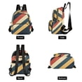 thumbnail image 4 of FORMRS Mini Backpack Purse for Women Quilted Travel Daypack Casual Shoulder Bag, Beige Stripes, 4 of 7