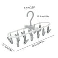 thumbnail image 3 of Portable Foldable Clothes Drying Rack, 20 Rotating Clips, Indoor and Outdoor Laundry Hanger, Compact Travel-Friendly Design, 3 of 6