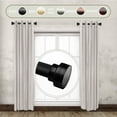 thumbnail image 2 of Home Decorative 1" Diameter Side Curtain Rod 12-20" Long (Set of 2) - Black, 2 of 2