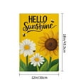 thumbnail image 4 of AMHNF Hello Sunshine Daisy Sunflower Linen Garden Flag for Spring Summer Home Outdoor Garden Yard Door Decor 12x18 inch, 4 of 5