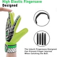 thumbnail image 3 of Soccer Goalie Gloves, Goalkeeper Gloves Strong Grip Double Wrist Protection, 5, 3 of 5