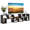 thumbnail image 3 of 3 PCS Adjustable TV Stand Minimalist Entertainment Center for 43/ 55 /60/ 65 Inch TV Media Console Table ,Mixed Black, 3 of 8