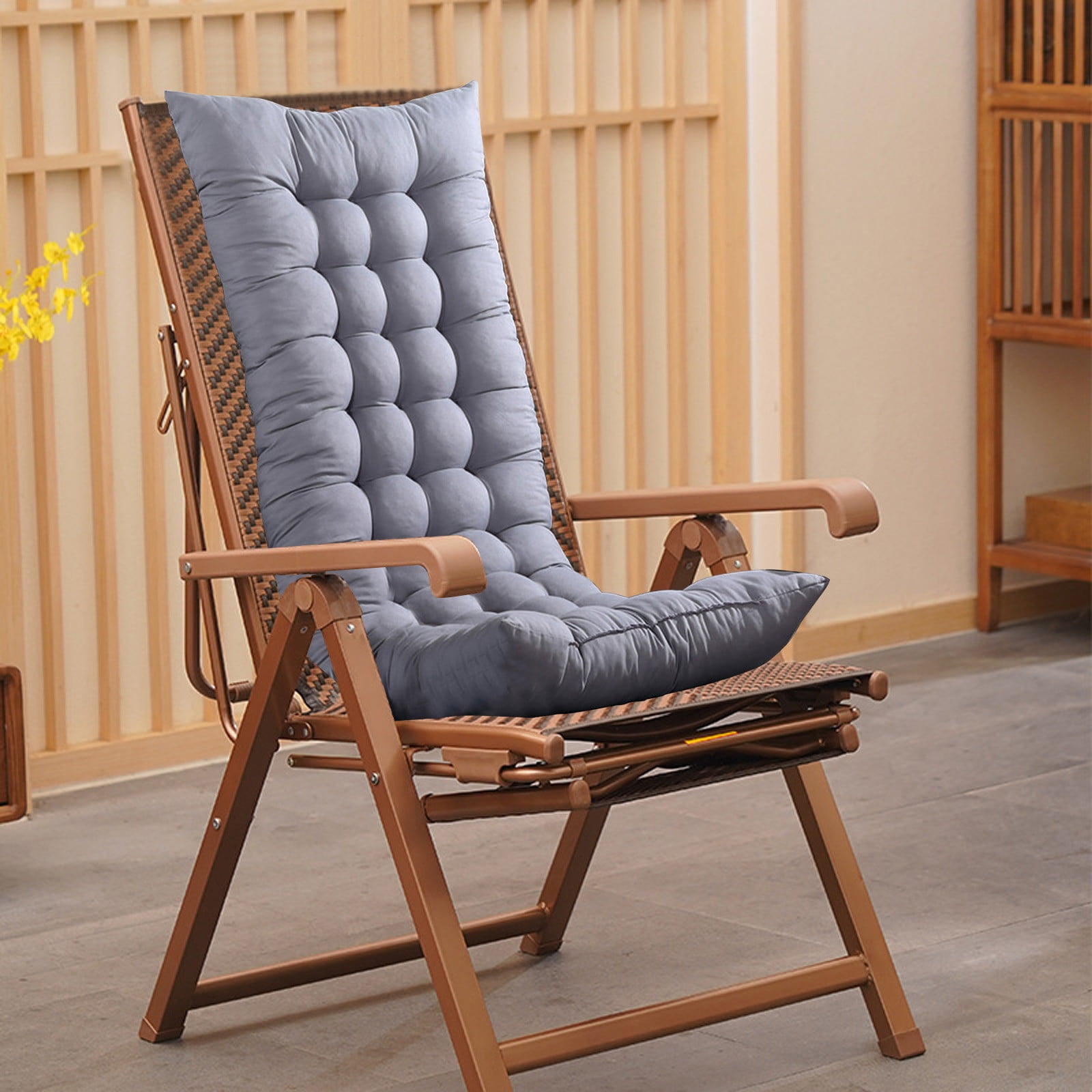 Patio Rocking Chair Cushion,High Back Recliner Chair Lounger Cushion,Relax Chair Pad Mat Swing Bench Seat Cushion Indoor Outdoor 15.7x43.3x3.1in