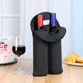 thumbnail image 4 of Yucurem Wine Bottle Cooler Neoprene Double Bottle Protective Sleeve Holder Kitchen Storage (Black), 4 of 8