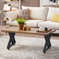 thumbnail image 6 of Garvee Metal Table Legs,17.7"x15.7",Heavy Duty Modern Table Legs with 4 Adjustable Foot Pads for Dining,Coffee,Writing,Garden Tables,Set of 2,Black, 6 of 8