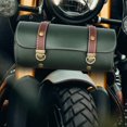 thumbnail image 6 of Motorcycle Fork Bag with Strap Motorcycle Roll Bag Handlebar Bag for Motorcycle , Green, 6 of 9