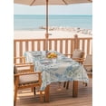 thumbnail image 2 of Outdoor Tablecloth with Umbrella Hole for Patio/Picnic/Party/Camping, Spring Floral Waterproof Table Cloth Rectangle Table Cover Washable, Watercolor Flowers Retro Country Botanical Beige (54"x 80"), 2 of 9