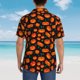 thumbnail image 4 of Balery Pumpkin Fallen Leaves Camisas hawaianas de manga corta para hombre, camisas playeras de corte holgado, camisas de vacaciones con botones,Large, 4 of 7