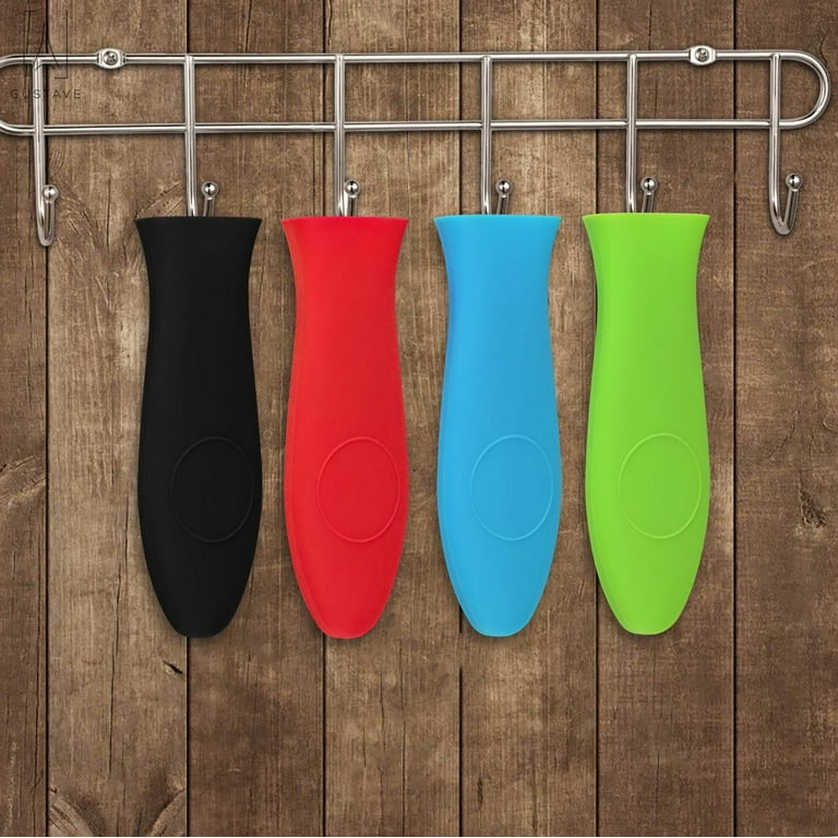 6 Pcs Silicone Hot Handle Holder Cast Iron Skillets Metal Frying