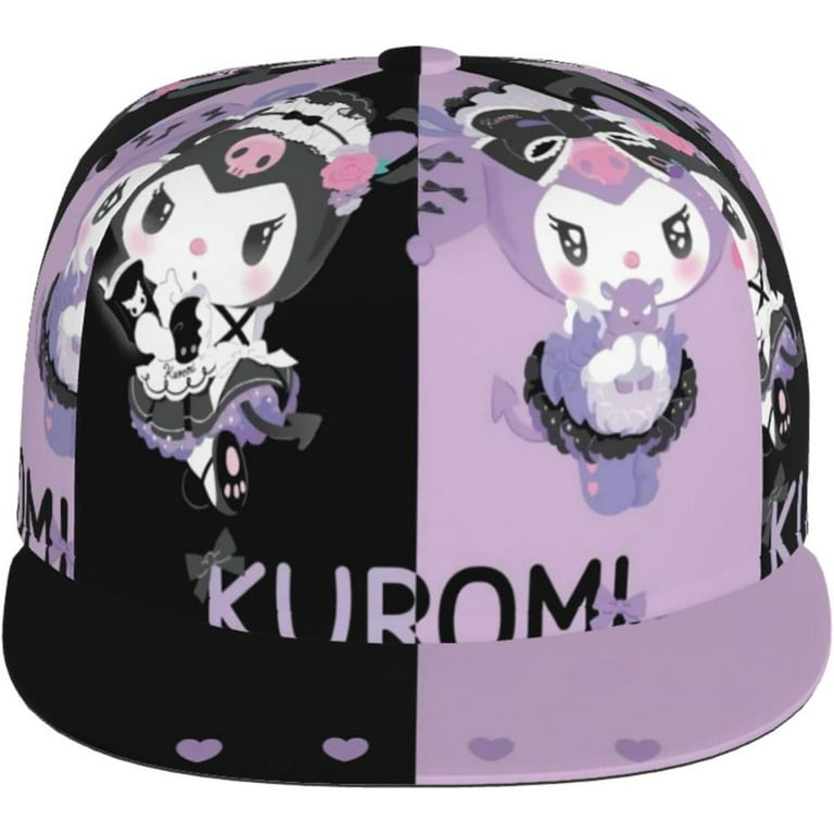 Baseball Cap Kuromi Anime My Melody Flat Brim Hip Hop Hat Trucker
