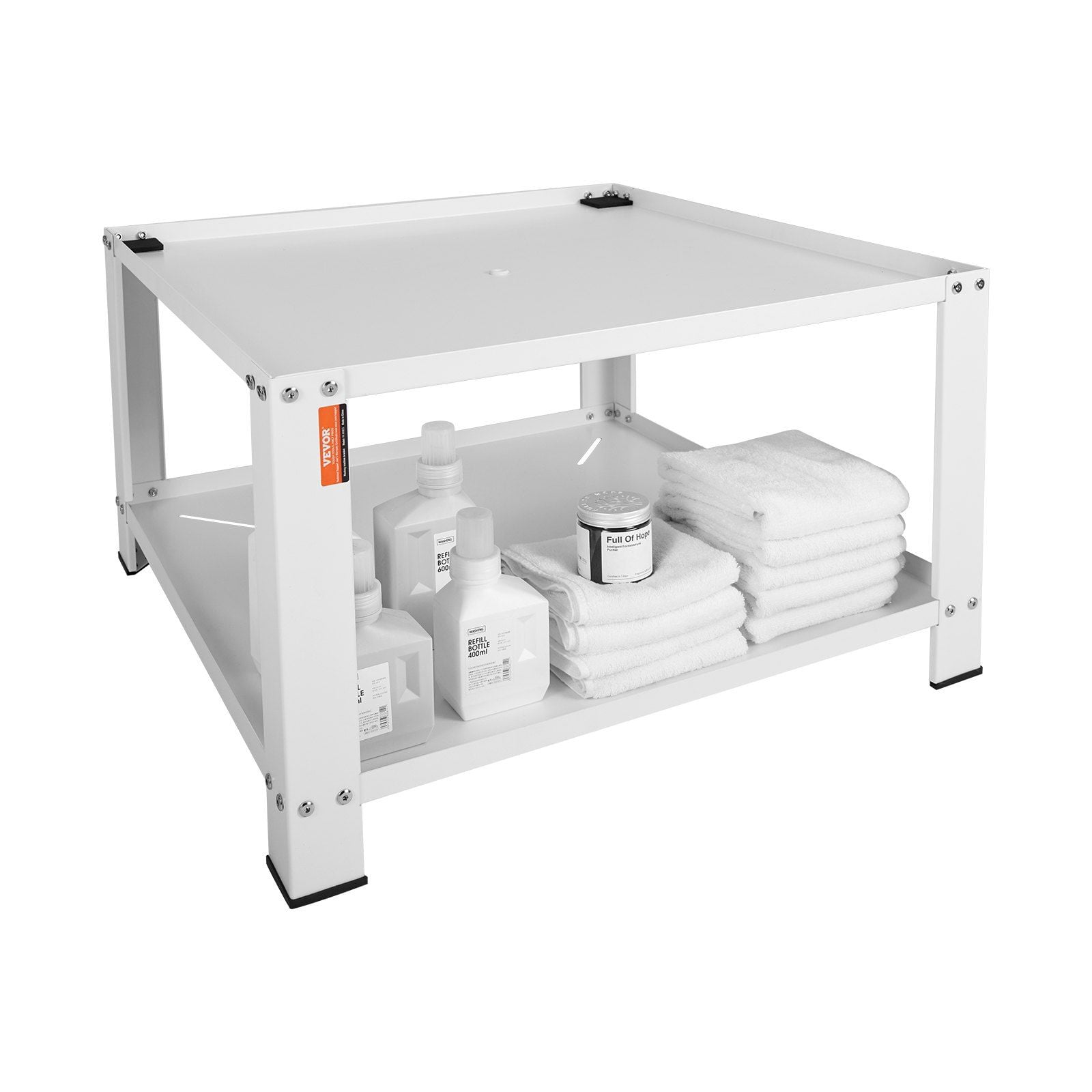 Universal Washing Machine Stand, 28x28x16 Inch Storage Pedestal, Steel Construction