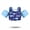 1-Deep Blue Fish, variant on Gogokids Children's Adjustable Life Jacket, Red Dinosaur, 2-6 Years