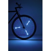 Spin Brightz LED Bicycle Spoke Tube Lights, Weather-Resistant, for 1 Wheel, Blue