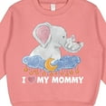 thumbnail image 3 of Inktastic I Love My Mommy Cute Elephants with Moon and Stars Toddler Sweatshirt, 3 of 4