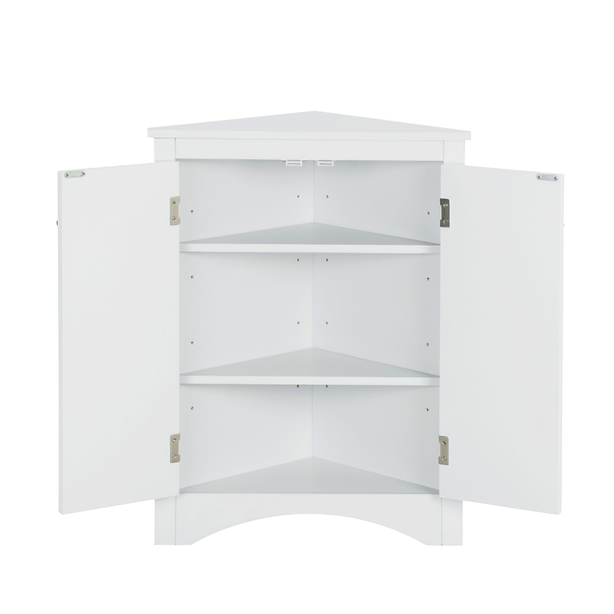 Aukfa Corner Cabinet Storage Cabinet with Door for Bathroom Bedroom Kitchen, White