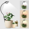 thumbnail image 2 of Lámpara de cultivo de plantas Chicmine de espectro completo con cuello de cisne de 360 grados, luz LED regulable con clip y alto brillo para cultivo de flores., 2 of 8