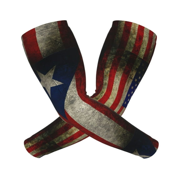 Puerto Rico Flag Sports Compression Arm Sleeves Football Baseball Basketball Cycling Tennis For Men Women