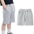 thumbnail image 4 of Hotiary Toddler Baby Running Casual Shorts Boys Girls Cotton Mid-Length Elastic Waist Drawstring Shorts with Pockets Gym Athletic Workout Shorts for 1-5 Years, 4 of 8