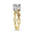 thumbnail image 3 of IGI Certified Lab Grown Diamond Engagement Ring | Center 7.5MM Cushion Cut Infinity 3 Stone Anniversary Wedding Rings For Women In 14k Solid Yellow Gold | F-G, VS-SI Quality (3.50 Ctw) Ring Size-9.5, 3 of 7