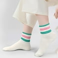 thumbnail image 5 of Retro Striped Mini Crew Socks Casual Novelty Fashion Vintage Athletic Cotton Ankle Socks for Women Men, 5 of 7