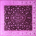 thumbnail image 1 of Ahgly Company Indoor Square Oriental Purple Traditional Area Rugs, 6' Square, 1 of 4
