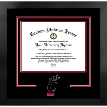 University of Cincinnati 11w x 8.5h Spirit Diploma Manhattan Black Frame with Bonus Campus Images Lithograph (value savings $59)