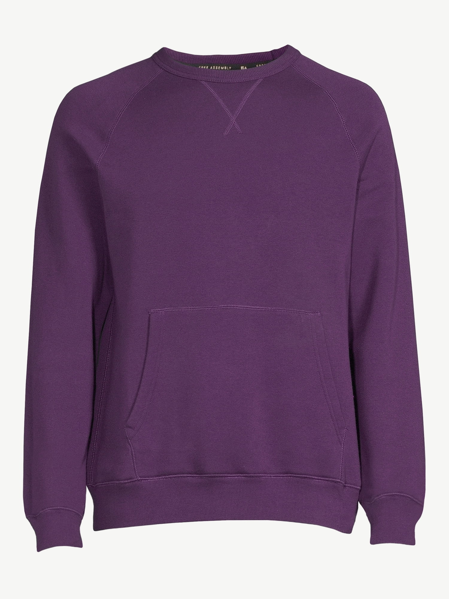 Free Assembly Men's Pullover Sweatshirt with Raglan Sleeves