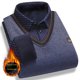 thumbnail image 3 of Suéter grueso y cálido con forro polar para hombre, camisa de punto con cuello de camisa de dos piezas falsas de otoño e invierno, 3 of 5