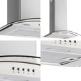 thumbnail image 3 of Campana de Cocina Cristal Curvo 60cm, acero inoxable, 3 velocidades NOMU, 3 of 5