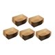 thumbnail image 4 of Bandejas para servir alimentos, no reutilizables, de papel kraft, resistentes al aceite, cestas para freír. 50 piezas, 4 of 9