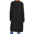 thumbnail image 3 of Patlollav Women Coats,Ladies Casual Long Sleeve Loose Fashion Pocket Zipper Solid Hooded Coat, 3 of 6