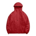 thumbnail image 5 of IROINNID Men's Long Sleeve Anorak Jacket Short Jacket Solid Color Comfy Tooling Warm Thick Closure Button Coat, 5 of 7