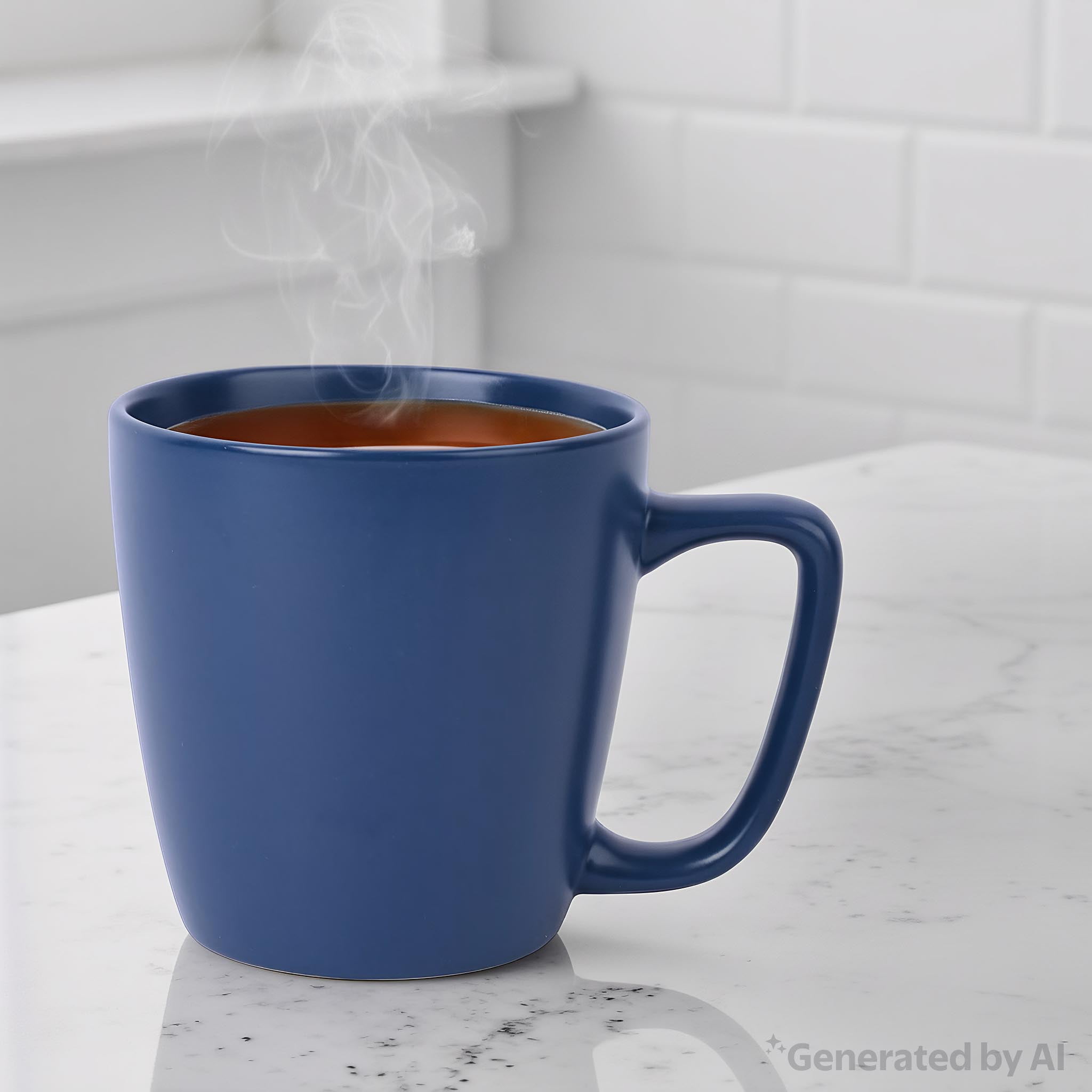 Mainstays Alessandra 14oz Matte Blue Stoneware Mug, Durable