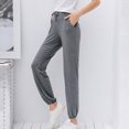 thumbnail image 3 of Bigersell Women Relaxed Fit Straight Leg Pant Full Length Pants Fashion Women Leisure Sports Pants Trousers Loose Pants Pure Color Long Pants Ladies' Classic Bootcut Pants, 3 of 6