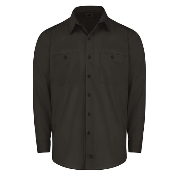 Dickies LL51L Industrial Worktech Ventilated Long Sleeve Work Shirt - Long Sizes - Black - 2XLT