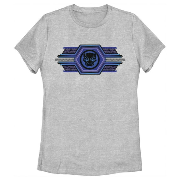 Women's Black Panther: Wakanda Forever Ornate Logo  Graphic Tee Athletic Heather 2X Large