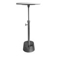 thumbnail image 2 of Aluminum Frame Round Side Table with Marble Top and Adjustable Height White and Silver - Saltoro Sherpi, 2 of 7