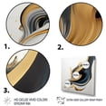 thumbnail image 3 of Designart Black, White And Gold Liquid Art III Canvas Wall Art, 3 of 5